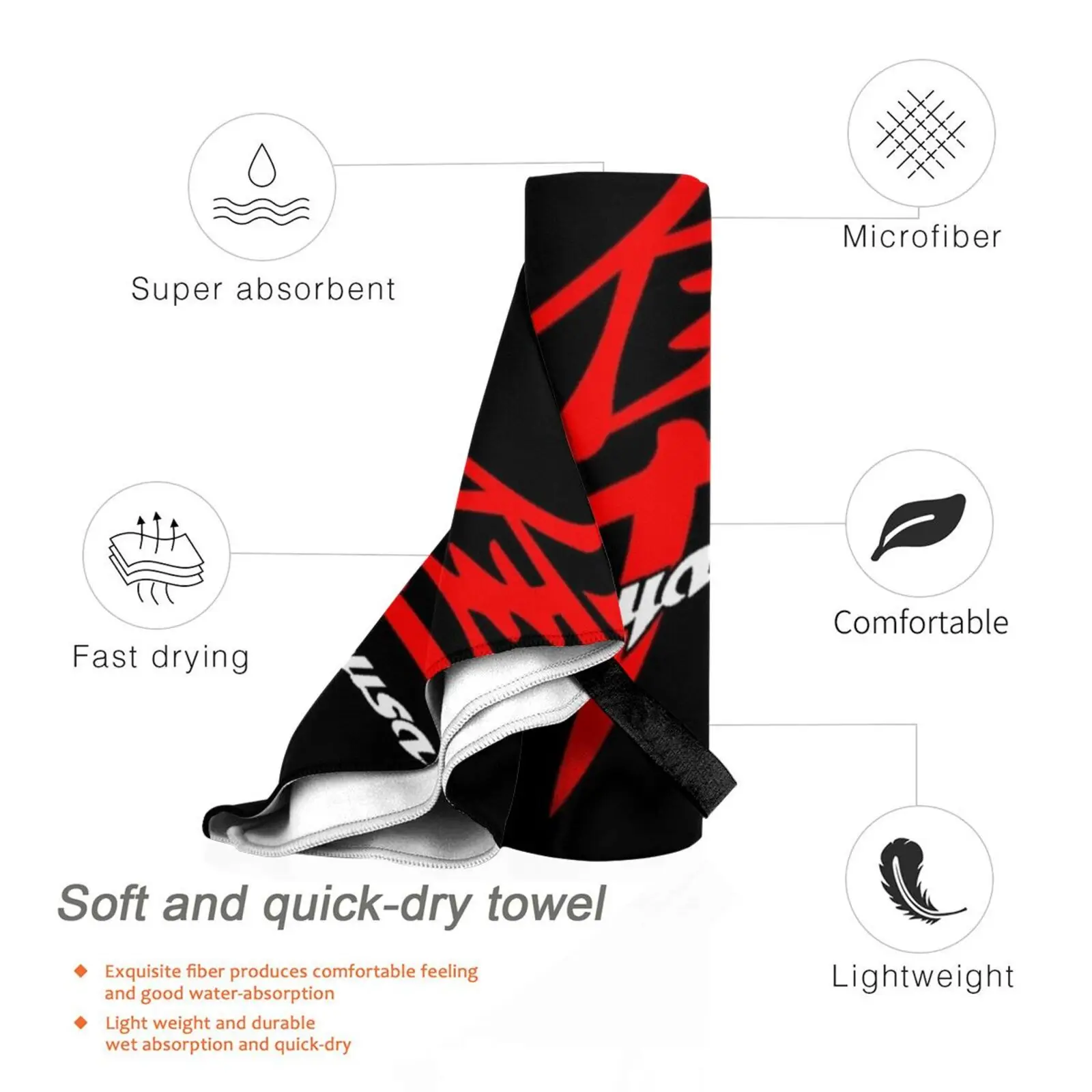 Hayabusa Quick Dry Towel Gym Sports Bath Portable Racing Race Garage Intrax Bbs Brake Tie Rod Soft Sweat-Absorbent Fast Drying