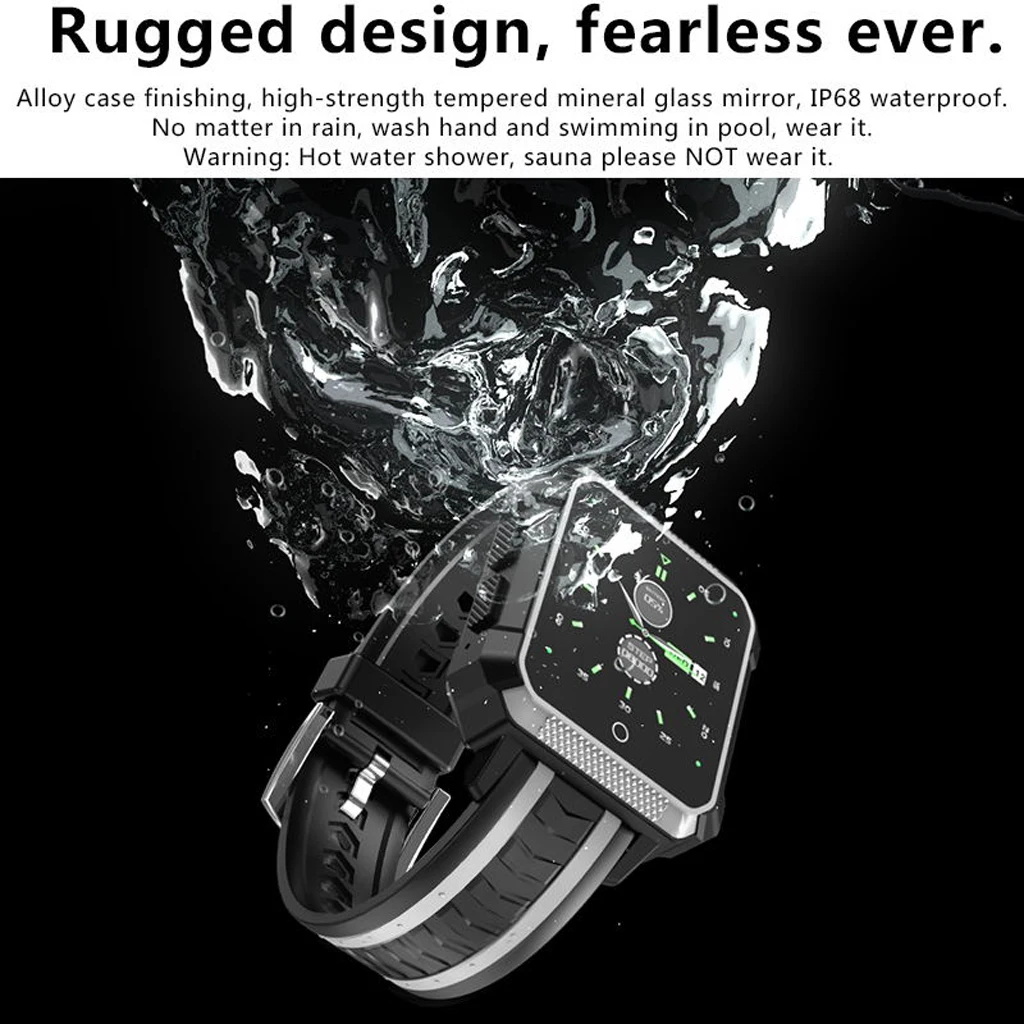 IP68 Водонепроницаемые Bluetooth умные наручные часы телефон mate Nano SIM для Android 4G интернет вызов, беспроводной wifi