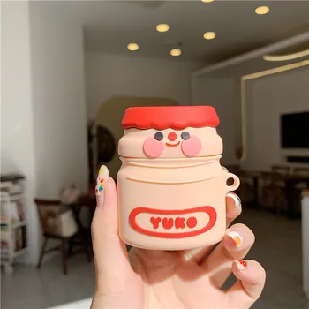 

Cute Smile Lactic Acid Bacteria Drink Earphone Case For Apple Airpods 1 2 Silicone Headphone Box For Earpods Accessories