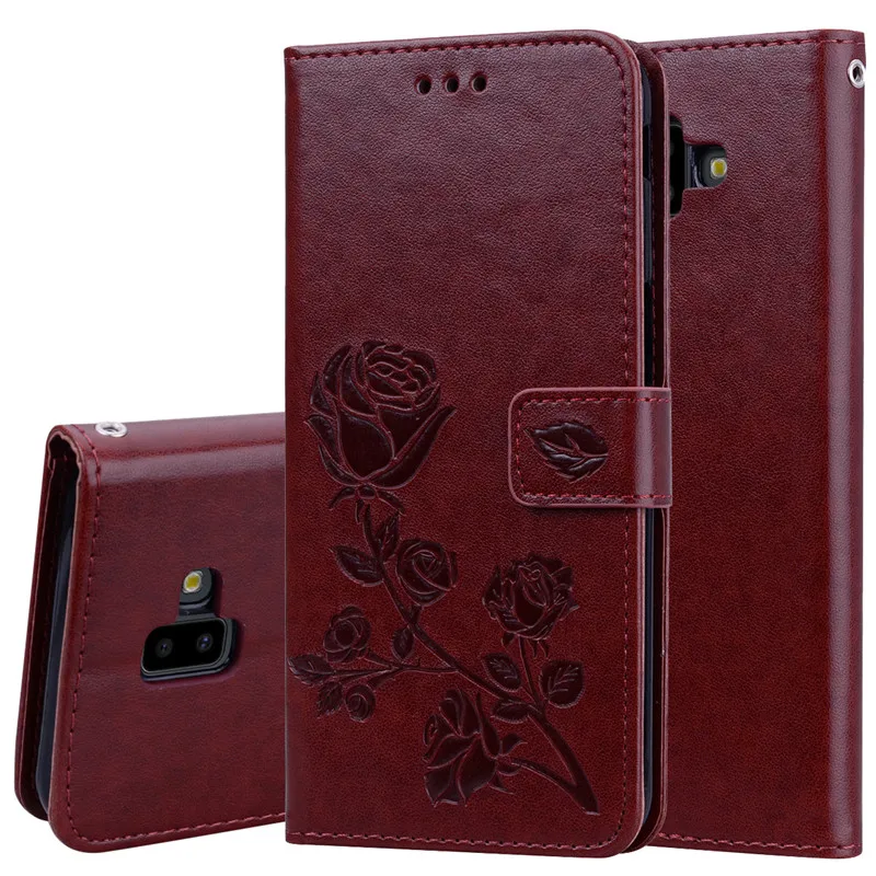 Кожаный чехол-бумажник для samsung Glalxy S10 Lite A750 J4 J6 Plus Prime J2 Pro J1 J3 J5 J7 откидная крышка 3D тисненый цветок