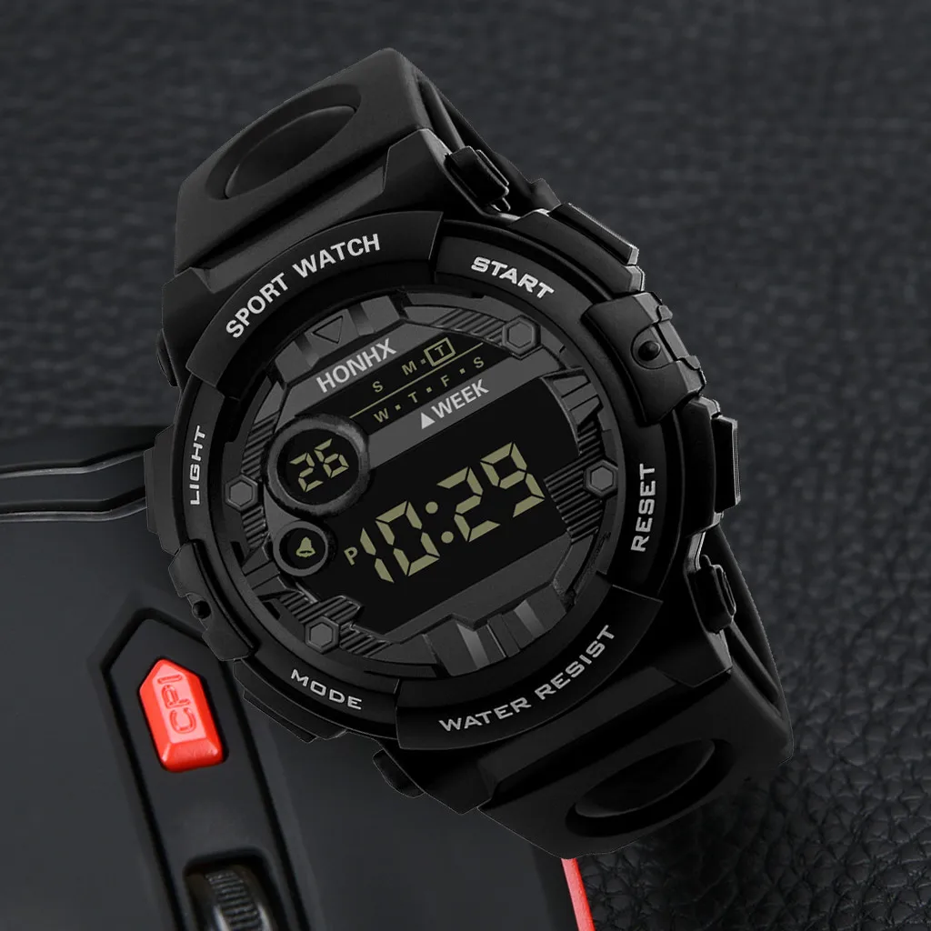 Роскошные мужские цифровые светодиодные часы спортивные мужские уличные электронные часы с датой водонепроницаемые наручные часы Мужские часы Montre Homme