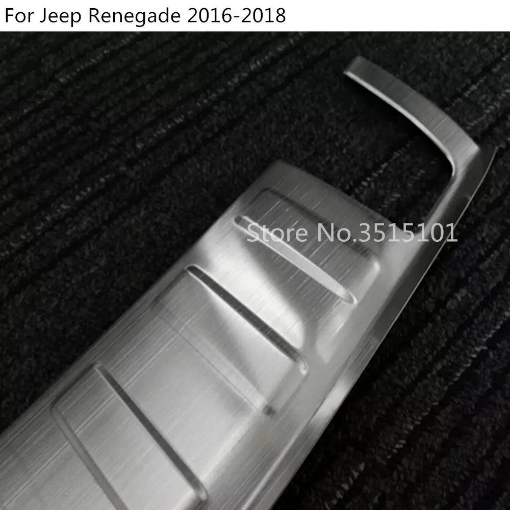 Для Jeep Renegade кузова автомобиля Нержавеющая сталь внутренняя заднего для багажника, бампера накладка Frame педаль порога