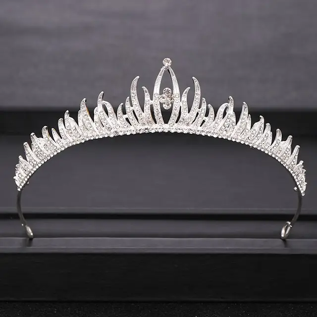 Wedding Crown Hair Jewelry Bridal  Hair Accessories Women Baroque Crown Rhinestones Crystal Tiaras Bride QueenParty Crowns Gift Silver