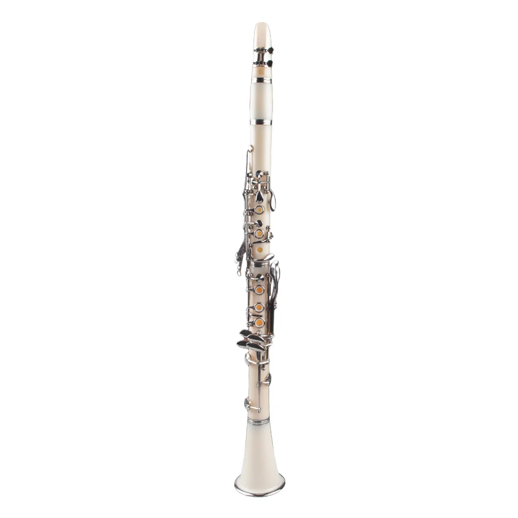 

Beginner Student B Flat Clarinet Set with Carry Case PVC White