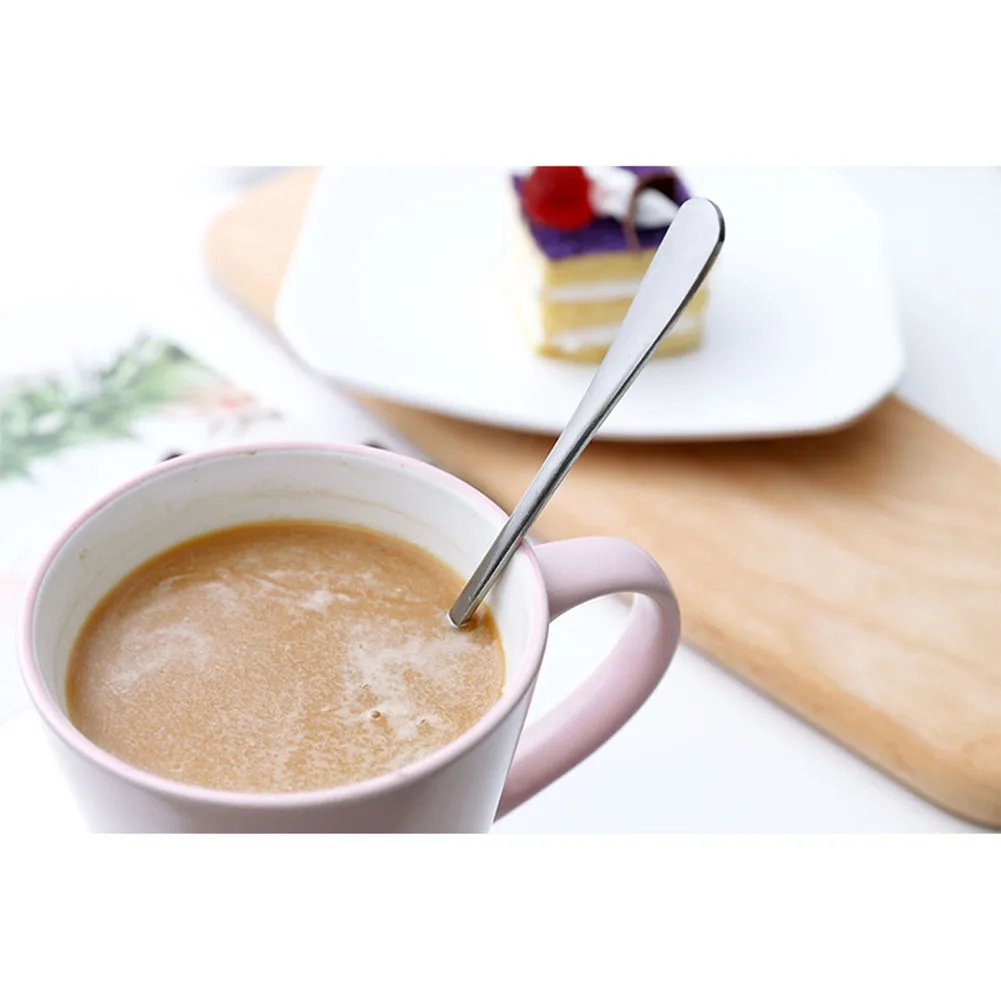 Newly Spoon Long Handle Stainless Steel Teaspoons Creative For Ice Cream Coffee Soup Tea Cocktail MK