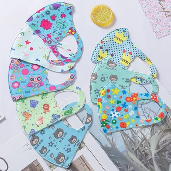 

5PCS PM2.5 Children Anti-pollution Masks Boys Girls Cartoon Mouth Face Masks Kids Anti-Dust Breathable Earloop Washable Reusable