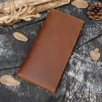 

MAHEU Leather Long Wallet Brand Designer Cowhide Wallets 2019 New Arrival Cow Leather Birthday Gift Purse For Man Father Husband