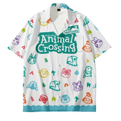 Animal Crossing T Shirt Tom Nook Cosplay Costume Short Sleeves Shirt for Kids Men Women Top Cosplay Costume Buttons Shirt Animal Crossing T Shirt Tom Nook Cosplay Costume Short Sleeves Shirt for Kids Men Women Top Cosplay Costume Buttons Shirt