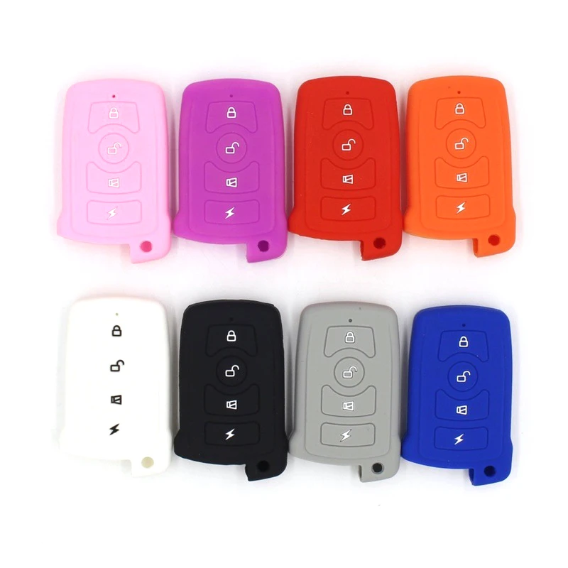 

4 buttons Silicone Key Fob Cover Case Skin Fit for BMW 7 SERIES E65 E66 E67 E68 745i 745Li 750i 750Li 760i 760i 7b REMOTE KEY