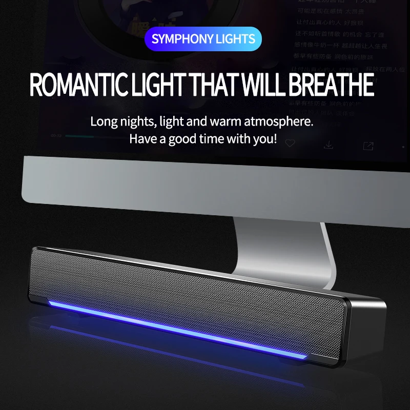 

Home speaker 3.5mm desktop COMPUTER USB wired and wireless Bluetooth speaker stereo subwoofer music player surround LED light