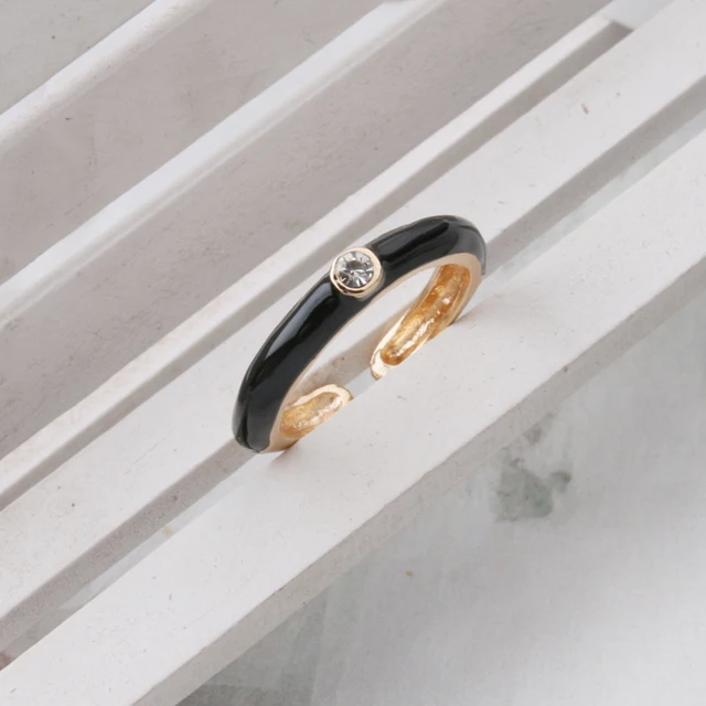 NeeFuWoFu Y2K Multicolor Enamel Dripping Oil Open Ring For Women, Adjustable  Gold Plated Chunky Finger Rings Party Jewelry Silver