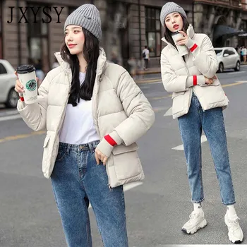 

Parka Women 2019 Winter Jacket Women Short Coats Hooded Slim Female Parka Thick Cotton Padded Lining Winter Female Coats