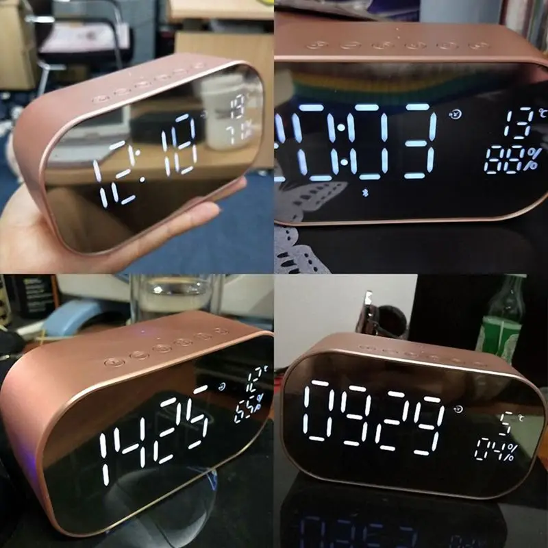 S2 Bluetooth беспроводная мини сигнализация маленький Стерео Компьютер Автомобильный сабвуфер прикроватные зеркальные колонки Автомобильные bluetooth колонки розовое золото