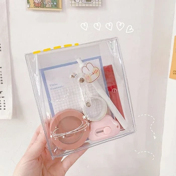 

Premium New Portable Pencil Case Transparent PVC Pen Box Bag Student Stationery Makeup Storage Organizer