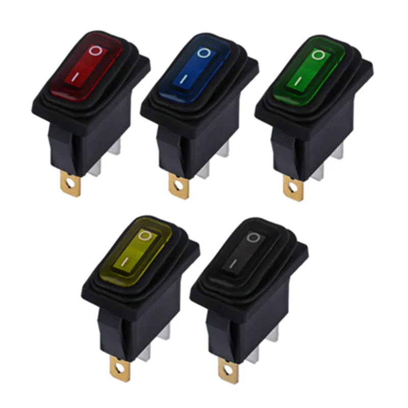 

1PCS KCD3 Round square Waterproof light switch On-Off2/3Pin power switch Lamp Round LED