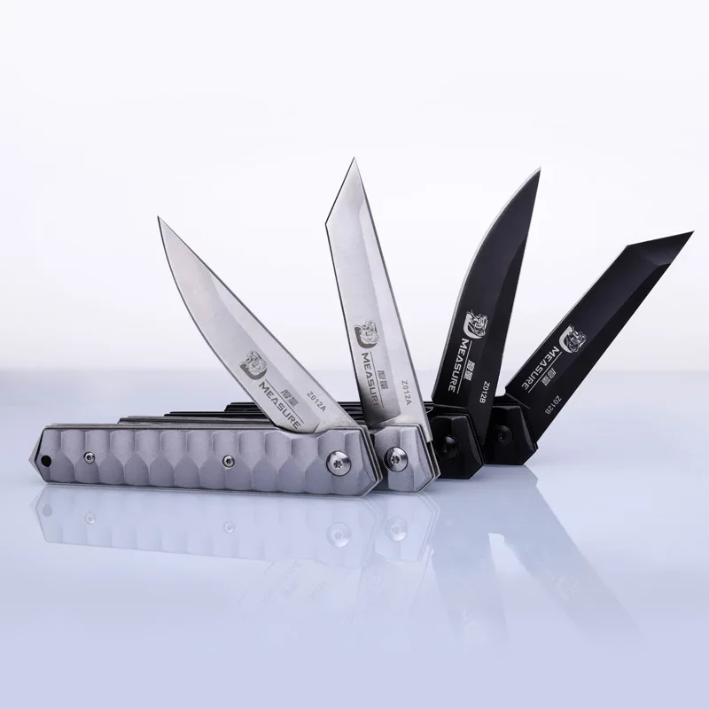 Нож Инструменты для охоты на открытом воздухе складной нож титановый матовый ручка лопасть переключателя нож деревообрабатывающий