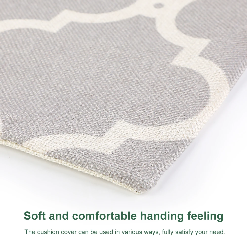 4Pcs/Set New Geometric Printed Pillow Case Cusion Cover Gray Waist Square 45cm*45cm Linen Pillowcase Home Decorative