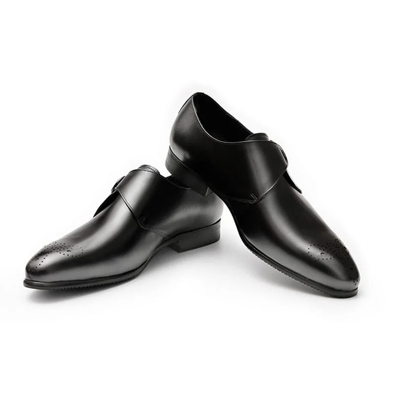 

Men Formal Shoes Leather Shoes Men Dressing Wedding Party Men Brogues Office Shoes Slip On Buckle Men Shoes Oxfords