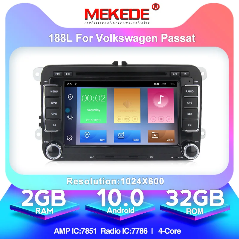 Автомобильный мультимедийный плеер MEKEDE Android 10 Авторадио для