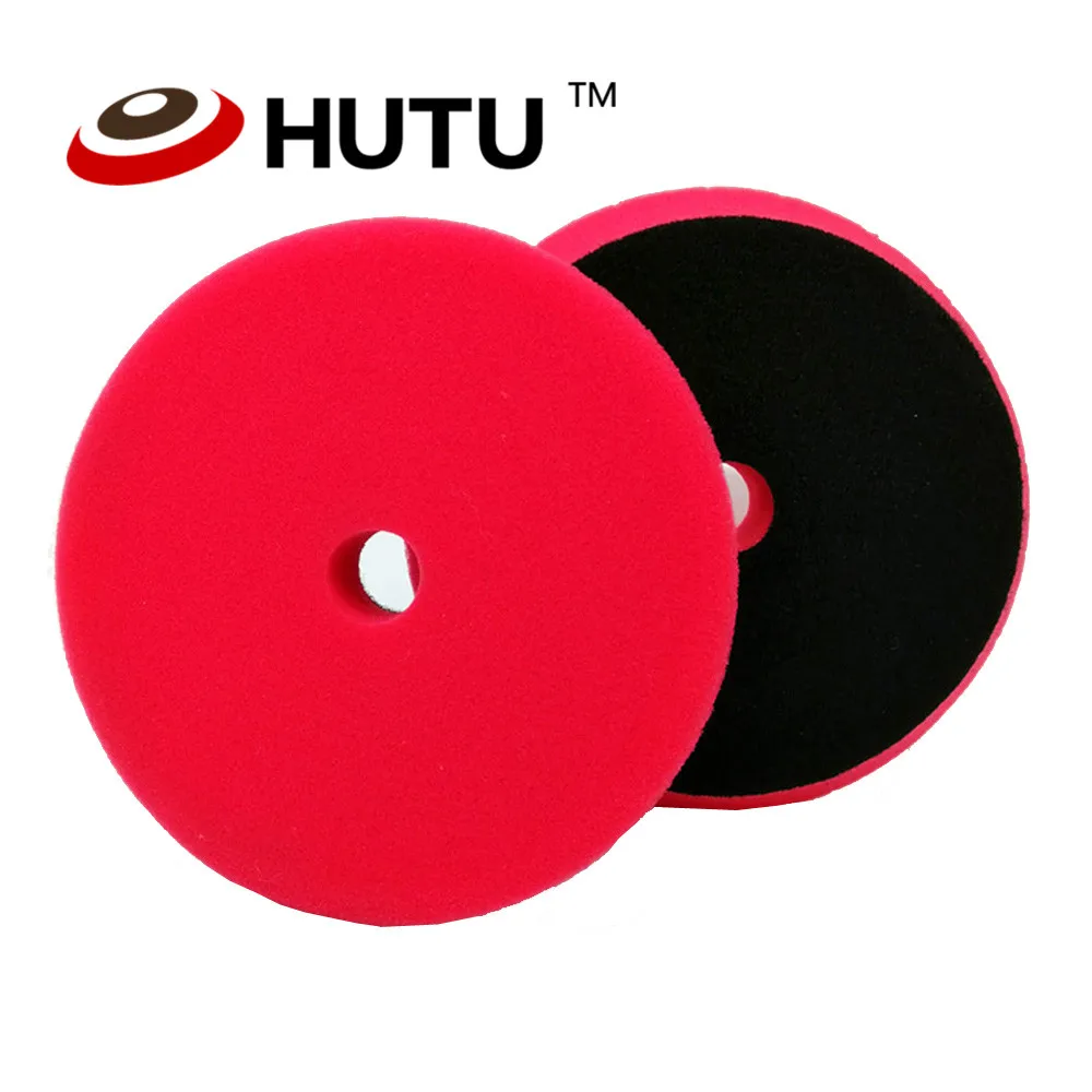 

6Inch 150mm 30mm Thick Flat Buffing Pad Red No Cutting Finishing Europe Sponge foam for Dual Action car polishier