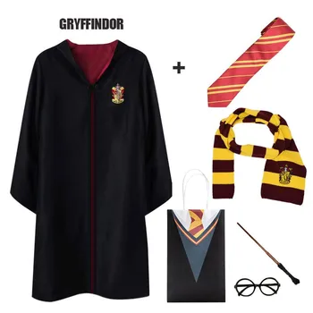 

Potter College Gryffindor Uniform Gift Paper Bag Hermione Cosplay Costume Adult Kids Version Halloween Party Robe Suit