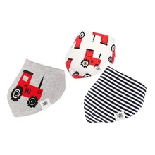 3 шт. в упаковке; детские нагрудники; хлопковые водонепроницаемые Слюнявчики с милым рисунком; Слюнявчики с вышивкой для новорожденных; Одежда для маленьких мальчиков и девочек