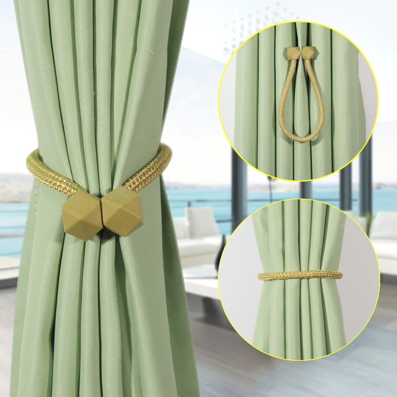 Magnetic Curtain Buckle Holder Curtain Tieback Hanging Multifaceted Ball Buckle Tie Back Curtain Straps Home Decoration