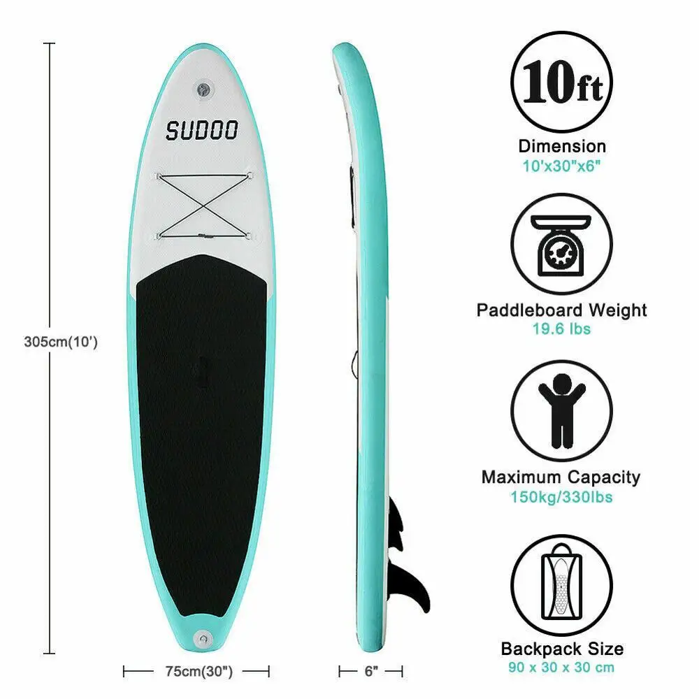 

305*76*15 CM Inflatable Surfboard Stand Up Surfing Surf Paddle Water Sport Tavola Sup Board With Paddle Pump Foot Safety Rope