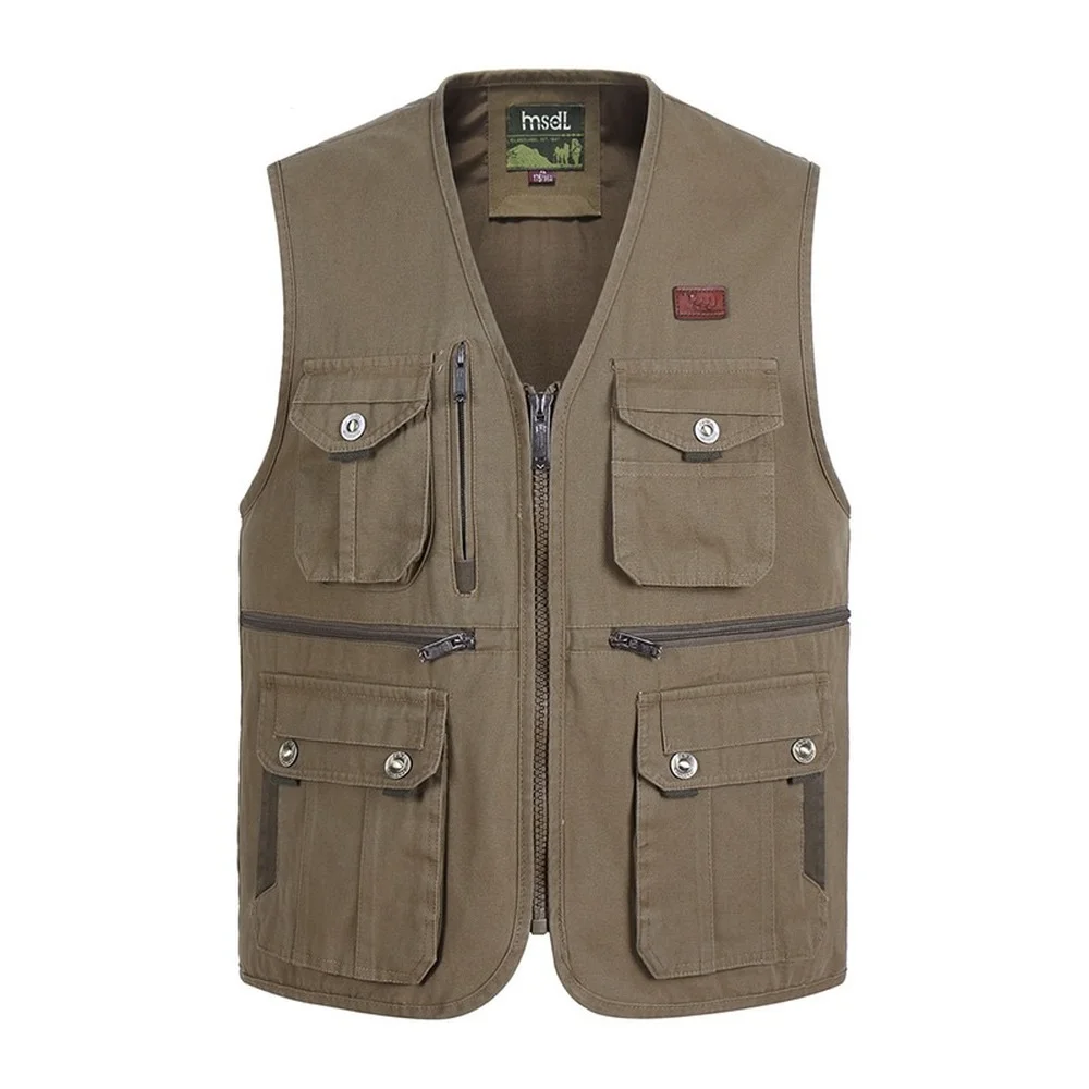 Summer Multi Pocket Vest For Men Spring Autumn Male Casual Photographer