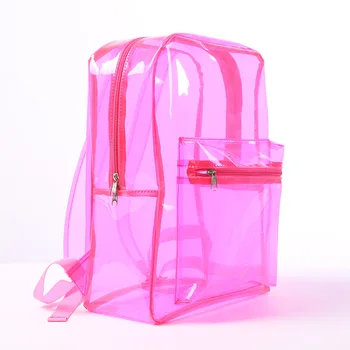 

2020 New Candy Color Plastic Jelly Backpack Color Plastic Backpack PVC Transparent Backpack