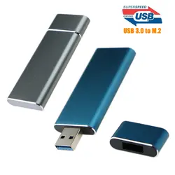 Супер скорость 5 Гбит/с USB 3,0 к M.2 2230 2242 SSD корпус NGFF SATA-bus B Ключ внешний SSD адаптер Чехол Поддержка UASP