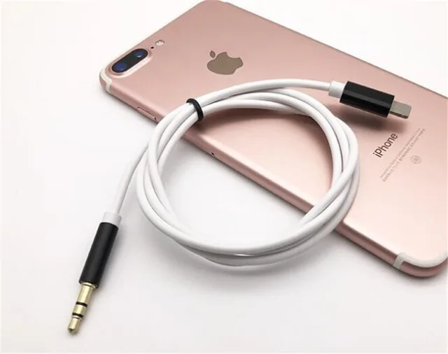 Черный Освещение до 3,5 мм разъем аудио удлинитель Aux Шнур для IPhone XS Max XR X 8 7 Автомобильный Динамик Разъем для наушников не Bluetooth - Цвет: Черный