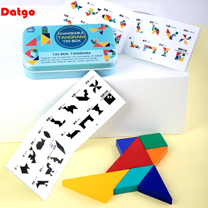 Детский 3D пазл Tangram хорошего качества обучающая игра для мышления Детская