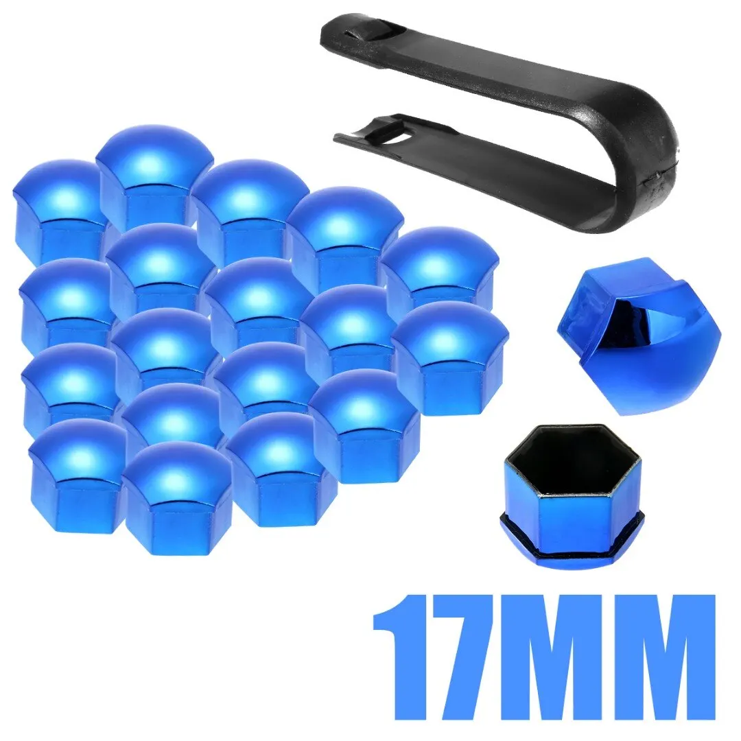 New Arrival 20pcs/set 17/19/21mm Universal Wheel Nut Bolt Cover Cap + Removal Tool 2 Colors