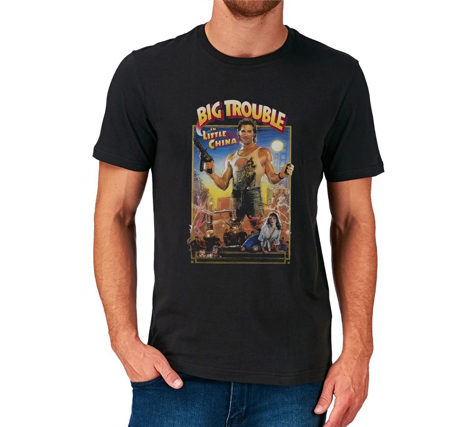 Big Trouble In Little China T Shirt Top Kurt Russell Film Movie Retro Vintage Sweatshirt Tee | Мужская одежда