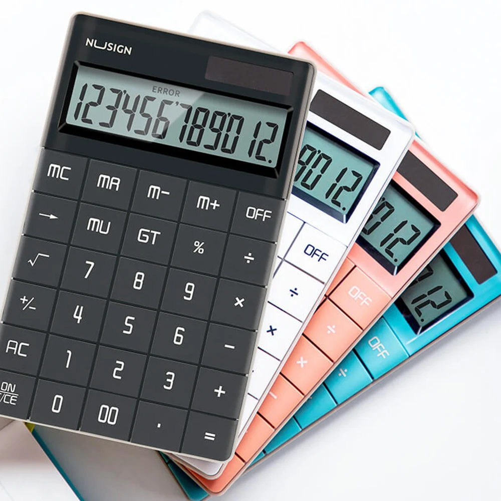 Xiaomi NUSIGN калькулятор широкоформатный Двойной источник питания школьные учебные канцелярские принадлежности инструмент для подсчета офиса для умного дома