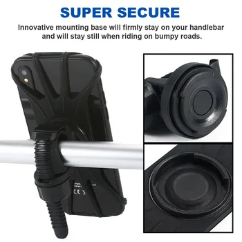 

Universal waterproof Bike Phone Mount Detachable 360 degrees Rotation Motorcycle Bicycle Holder For automatic Mobile Phone