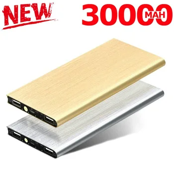 電源銀行 30000mahスリムusb powerbank大容量携帯電話外部バッテリーの充電器電話