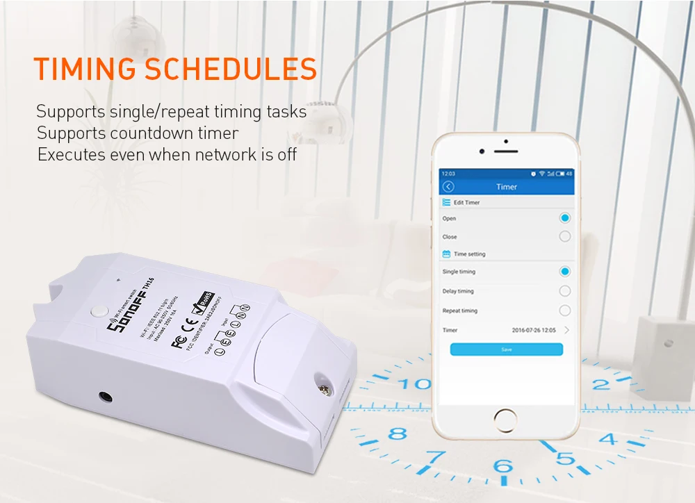 Sonoff TH16 умный Wifi переключатель Wifi умный переключатель комплект для автоматизации дома контроль температуры и влажности работает с Alexa Google Home