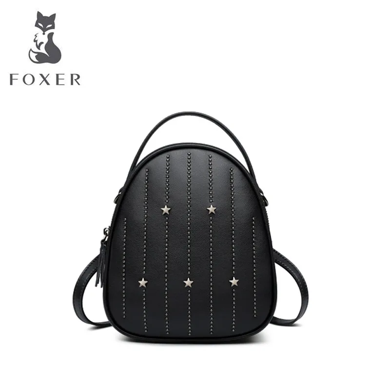 FOXER женский рюкзак модная сумка из воловьей кожи многофункциональный маленький рюкзак дизайнерские сумки известный бренд женские сумки Новинка