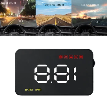 

A100 Speedometer Clear HUD ABS Car Head Up Display Warning Projector Overspeed Alarm Universal Electronic OBD2 Multifunction