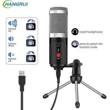 Micrófono condensador para grabación USB, micrófono profesional para estudio, Karaoke, para tok Youtobe tik, PC, ordenador portátil