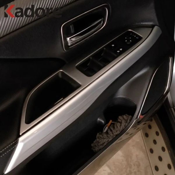 Для Mitsubishi Outlander углеродное волокно внутренние аксессуары двери подлокотник ручка декоративная накладка