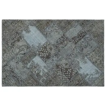 

Handmade Gray Vintage Overdyed Patchwork Area Rug 120x180 Cm-3'11''X5'11''