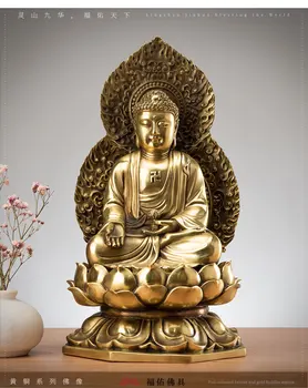 

TOP GOOD HOME Temple Company Patron saint GOD Buddhism Omnipotent Buddha Amitabha Sakyamuni Amitayus Greco-Buddhist brass statue