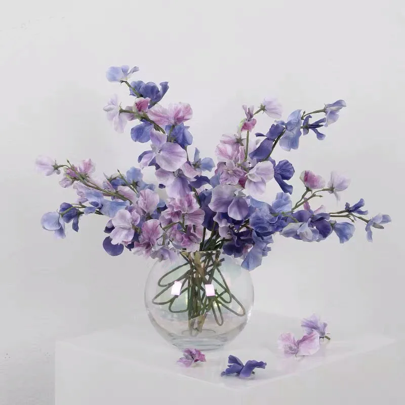 Fantasy Artificial Wisteria Violet Flower Pea Blossom Flores Home Decor DIY Wedding Fake Flowers | Дом и сад