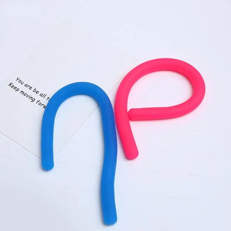 Elastic TPR Straight Pulling Rope Stretchable Pull String Rope Toy for Relieve Reduce Pressure Vent Toys Creative Multifunction