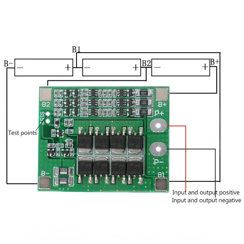 3S 11.1V 12.6V 25A W/Balance 18650 Li-ion Lithium Battery PCB Protection Board