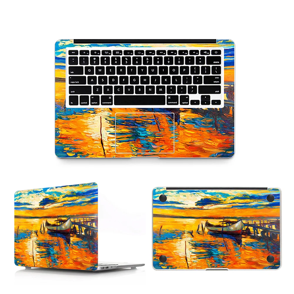 HRH 3 in 1 Paiting For Sticker Macbook Air 11 12 13 Pro 13 15 Retina Decal Laptop Wall Car Vinyl Skin Matte Boay Palm Guard