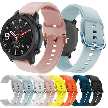 

20 22mm Silicone Strap for Xiaomi huami Amazfit Bip Stratos 2S 3/PACE/GTS/GTR 47MM 42 Watch Band for Huawei Watch GT GT2 Straps